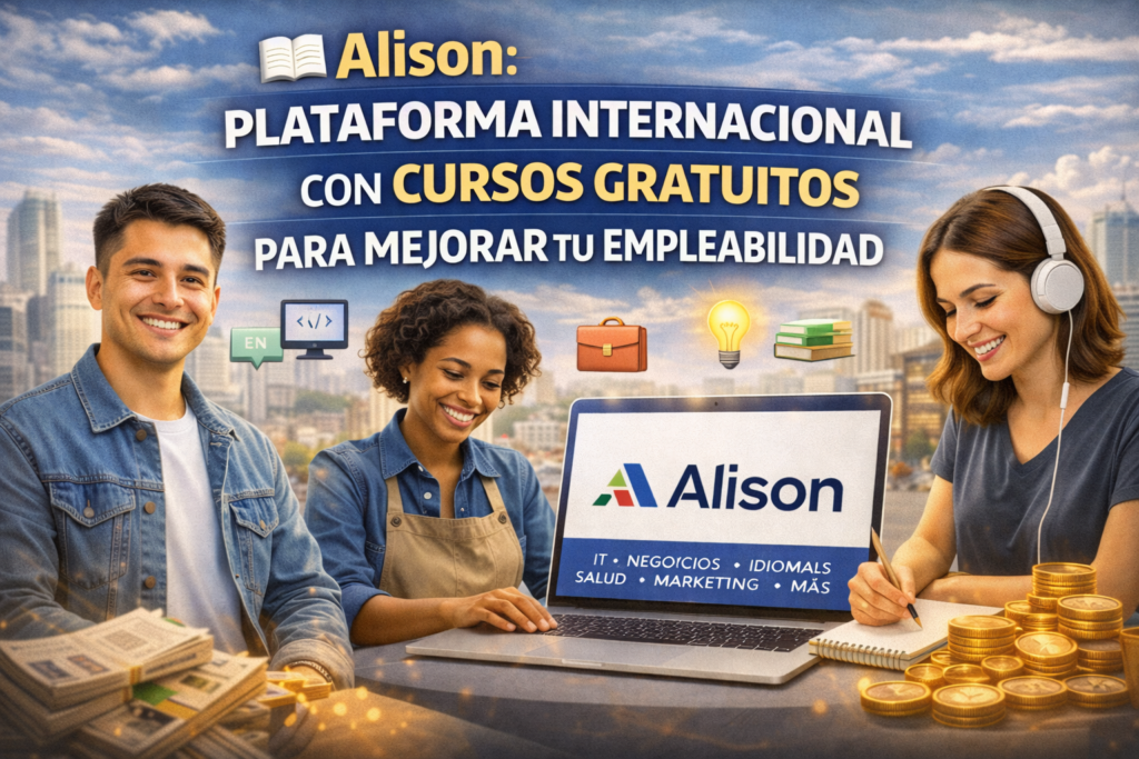 📖 Alison: Plataforma internacional con cursos gratuitos para mejorar tu empleabilidad