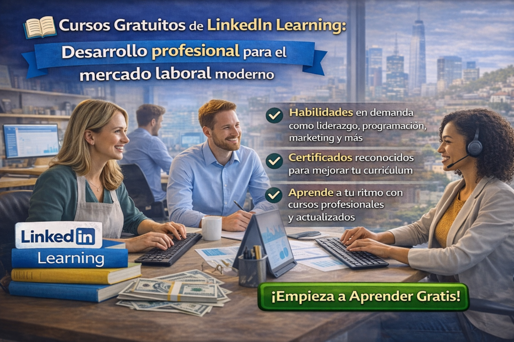 📖 Cursos Gratuitos de LinkedIn Learning: Desarrollo profesional para el mercado laboral moderno